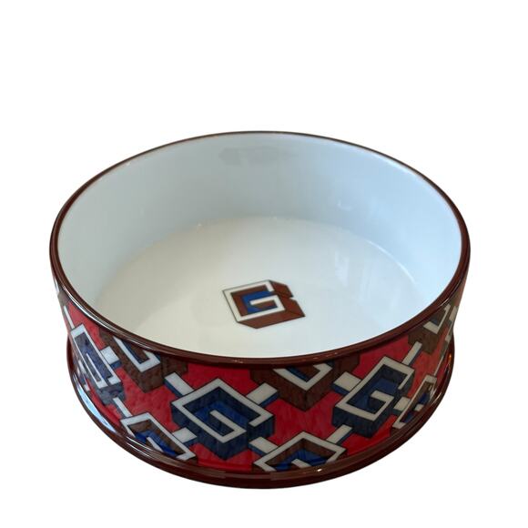 Gucci X Richard Ginori Geometric Dog Food Bowl Water Bowl Large w/ Box NEW - Picture 14 of 16